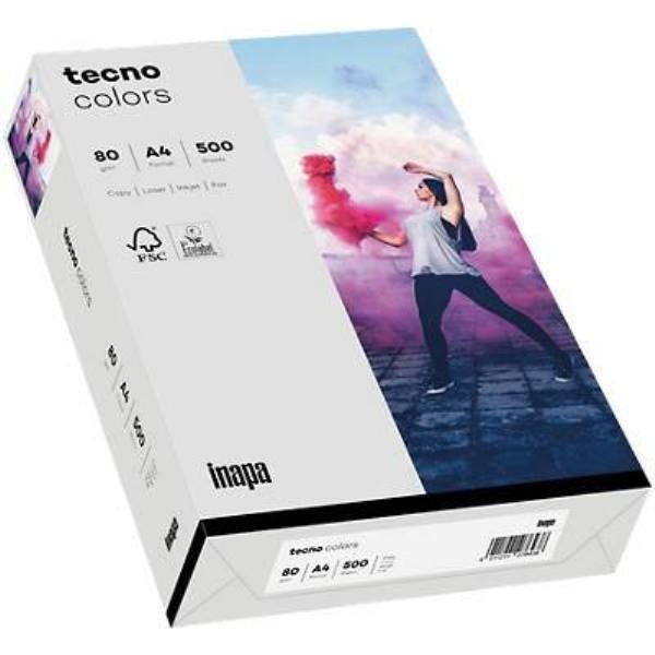 TECNO - Papier multifonction colors, A4, 80  g/m² - Gris clair - Photo n°1