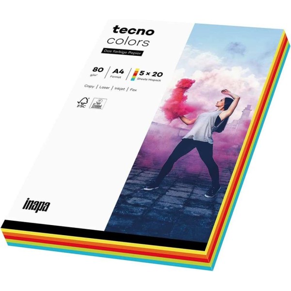 TECNO - Papier multifonction colors, A4, 80  g/m² - Assortis - Photo n°1