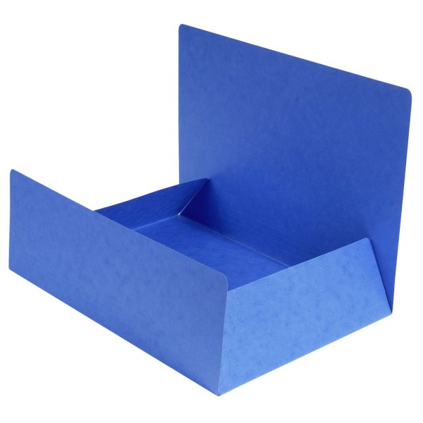 Chemise simple 3 rabats, A4, carton, bleu - Photo n°1