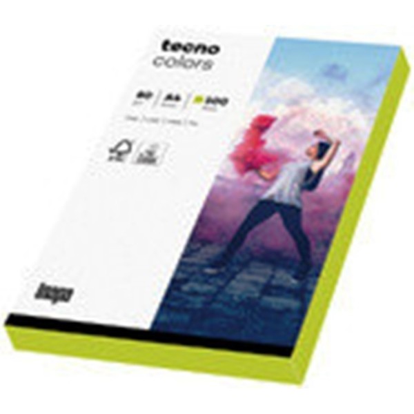 TECNO - Papier multifonction colors, A4, 80  g/m² - Vert fluo - Photo n°1
