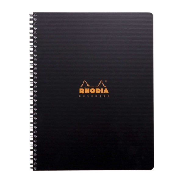 Cahier à spirales Note Book A4+ 160 pages - Ligné - Noir - Rhodia - Photo n°1