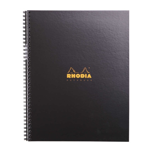 Cahier à spirales Note Book A4+ 160 pages - Ligné - Noir - Rhodia - Photo n°1