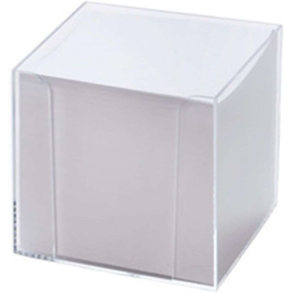 Bloc cube avec boîtier, plastique - Transparent - Folia - Photo n°1