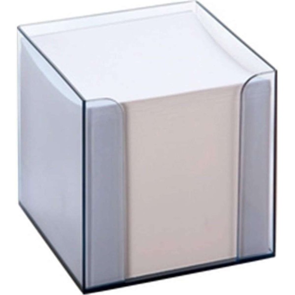 Bloc cube avec boîtier, plastique - Transparent fumé - Folia - Photo n°1
