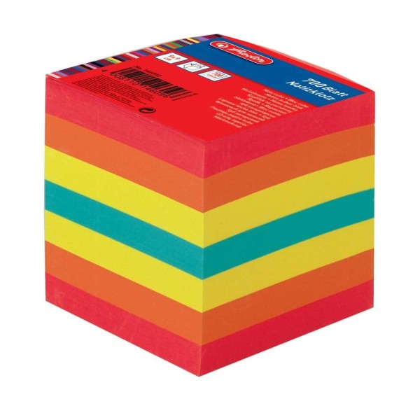Bloc-notes cube, 90 x 90 mm, 80 g/m2 - Coloré - Herlitz - Photo n°2