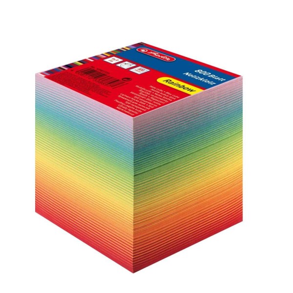 Bloc-notes cube, 90 x 90 mm, 80 g/m2 - Coloré - Herlitz - Photo n°1