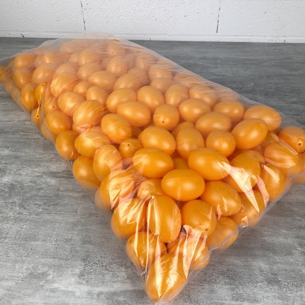 Lot XXL 250 Oeufs en plastique Orange clémentine, hauteur 6 cm, déco de Pâques et chasse aux oeufs - Photo n°3