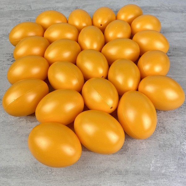 Lot XXL 250 Oeufs en plastique Orange clémentine, hauteur 6 cm, déco de Pâques et chasse aux oeufs - Photo n°4