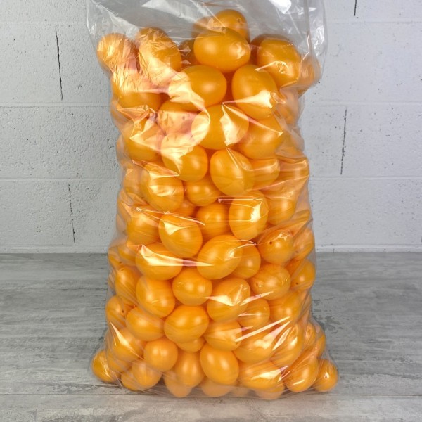 Lot XXL 250 Oeufs en plastique Orange clémentine, hauteur 6 cm, déco de Pâques et chasse aux oeufs - Photo n°1