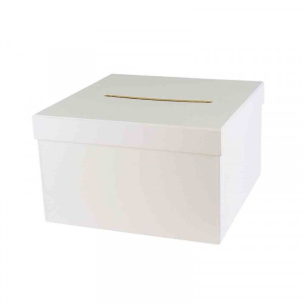 Urne carrée en carton blanc personnalisable - Surdiscount - Photo n°1