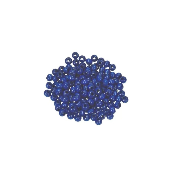 Gros lot 450 Perles en bois Bleu, diam. 4 mm, perçage 1.5 mm - Photo n°1