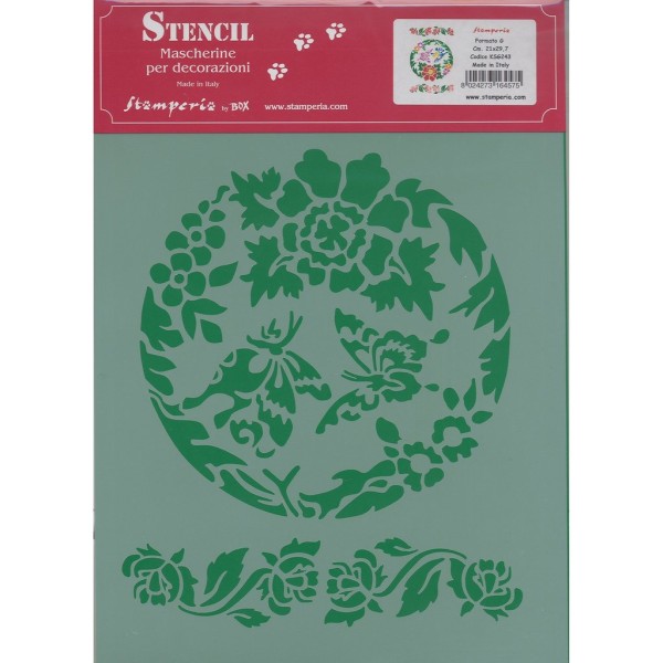 Pochoir souple en Polyester transparent réutilisable Décoration japonaise A4 Stamperia KSG243 - Photo n°1