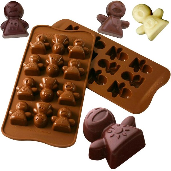 Moule silicone Silikomart chocolat Humeur x 12 - Photo n°1