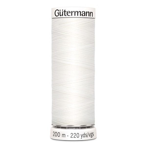 Bobine fil à coudre Gütermann 200m noir 100% polyester - 800 - Photo n°1