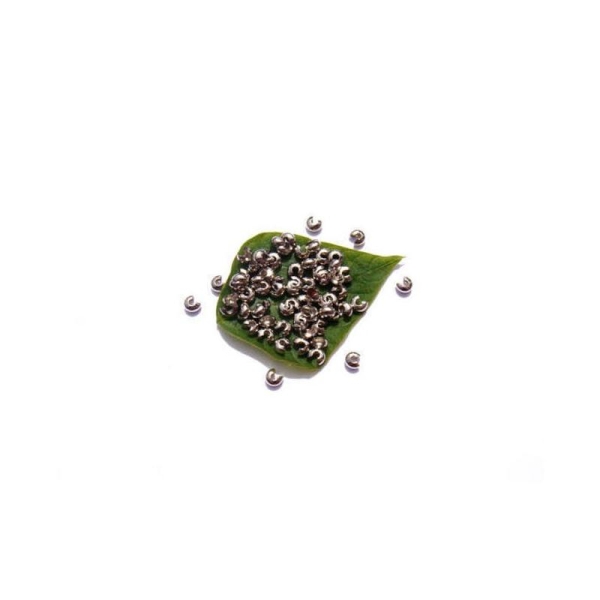 Cache perle : 50 Pièces 4 MM de diamètre couleur argenté sans nickel - Photo n°1