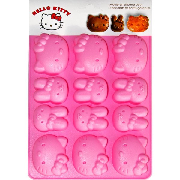 Moule chocolats et mini cakes Hello Kitty en silicone - Photo n°1