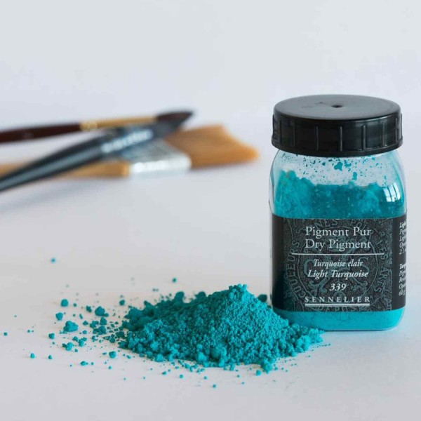 Pigment pour création de peinture - pot 60 g - Turquoise clair - Photo n°2