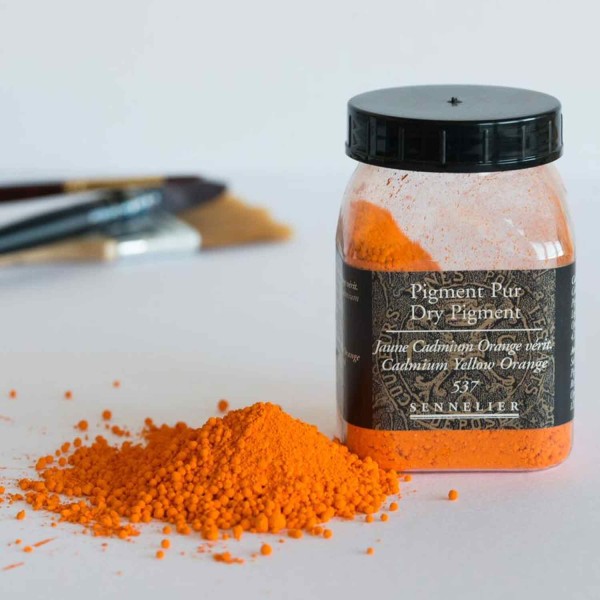 Pigment pour création de peinture - pot 120 g - Jaune de cadmium orange véritable - Photo n°2