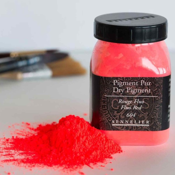 Pigment pour création de peinture - pot 100 g - Rouge fluo - Photo n°2