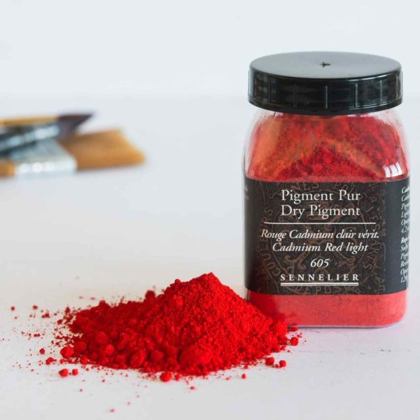 Pigment pour création de peinture - pot 120 g - Rouge de Cadmium clair véritable - Photo n°3