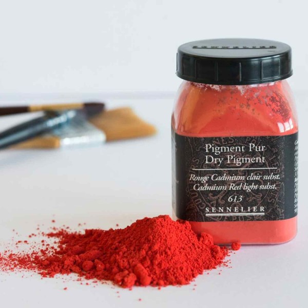 Pigment pour création de peinture - pot 90 g - Rouge de Cadmium clair substitut - Photo n°2