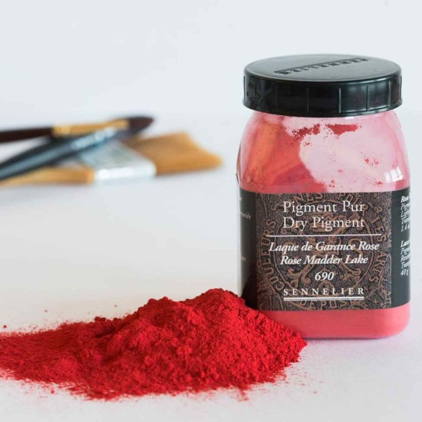 Pigment pour création de peinture - pot 40 g - Laque de Garance rose - Photo n°3