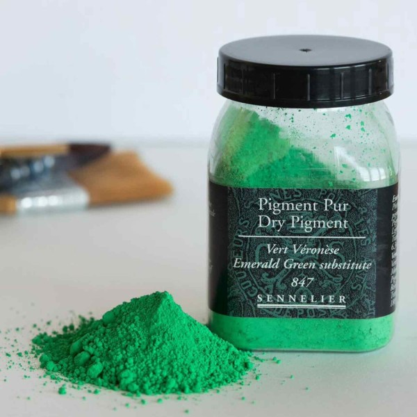 Pigment pour création de peinture - pot 180 g - Vert véronèse - Photo n°2