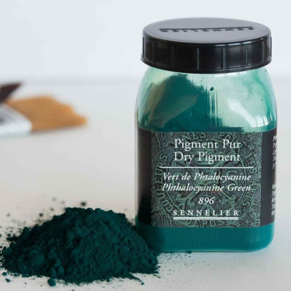 Pigment pour création de peinture - pot 90 g - Vert de Phtalocyanine - Photo n°2