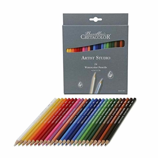 24 crayons de couleur aquarellables Artist Studio - Photo n°2