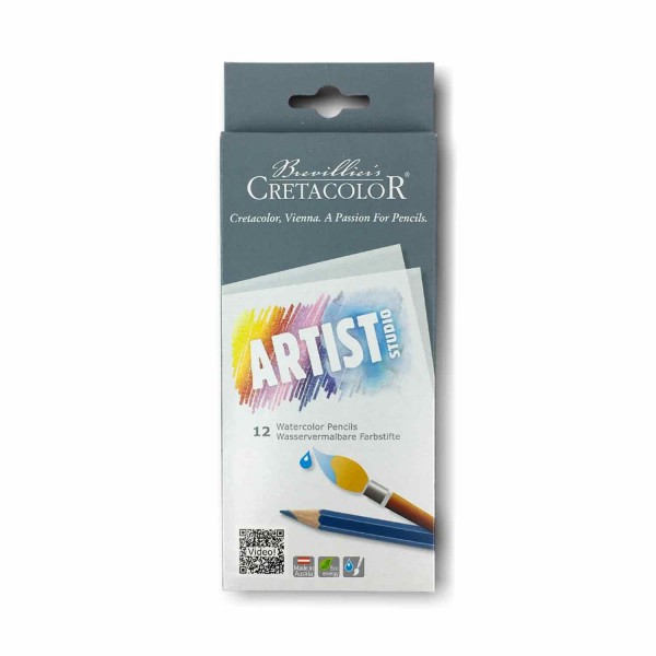 12 crayons de couleur aquarellables Artist Studio - Photo n°1