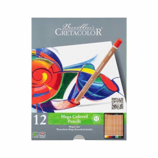 12 crayons de couleur Megacolor Ø 6,4 mm - Photo n°1