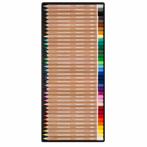 36 crayons de couleur Megacolor Ø 6,4 mm - Photo n°2