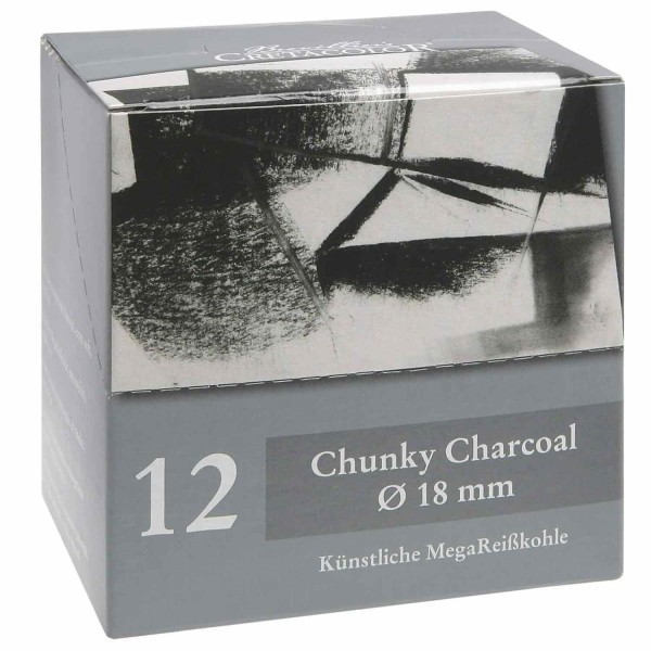 12 fusains compressés Chunky Cretacolor 8 x 1,8 cm - Photo n°1