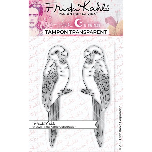2 tampons transparents - Perruches - 9,5 x 6,5 cm - Photo n°1