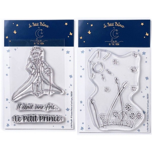 4 Tampons transparents Le Petit Prince Messages et Paysage - Photo n°1