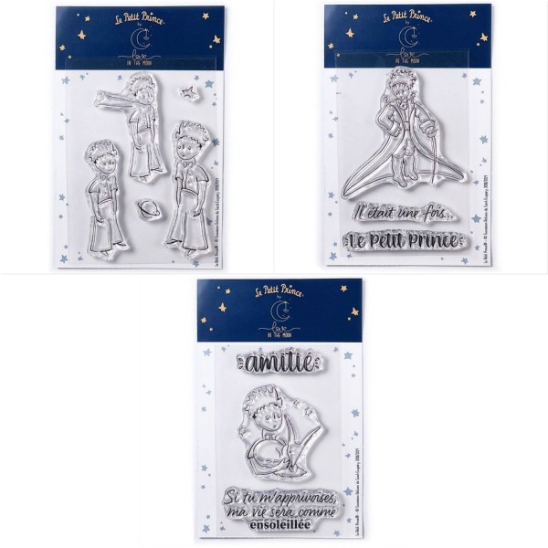 11 Tampons transparents Le Petit Prince Etoiles + Messages + Renard - Photo n°1