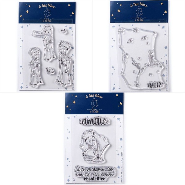 9 Tampons transparents Le Petit Prince Etoiles + Astéroïd + Renard - Photo n°1