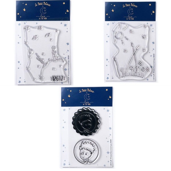 4 Tampons transparents Le Petit Prince et Astéroïd + Paysage + Portraits - Photo n°1