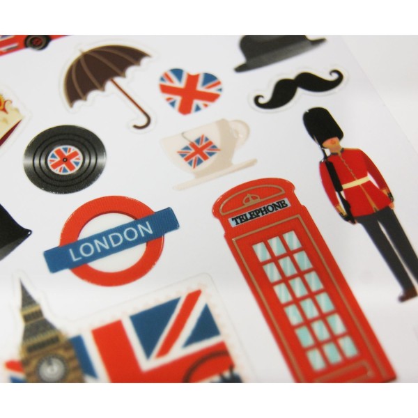 Stickers - Londres - Dorures - 7,5 x 10 cm - Photo n°2
