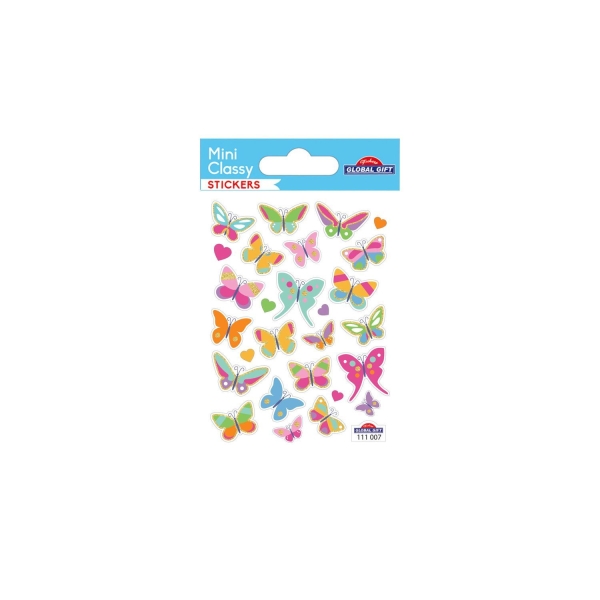 Stickers Papillons - Paillettes - 7,5 x 10 cm - Photo n°1