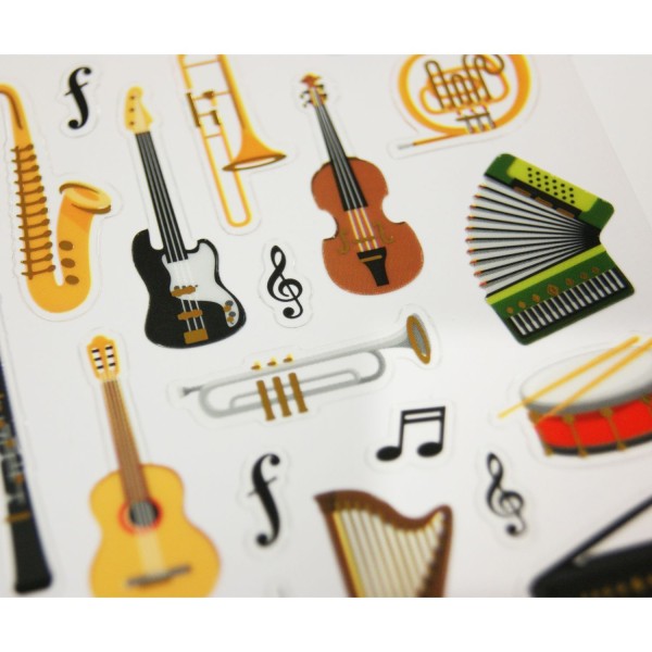 Stickers - Instruments de musique - 1,8 cm - Photo n°2