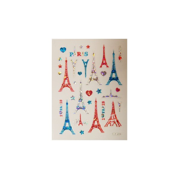 Stickers Paris - Effet holographique - 1,8 cm - Photo n°2