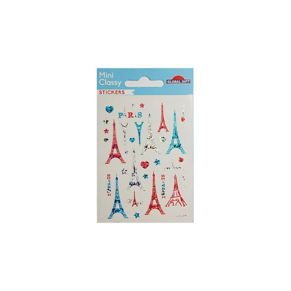 Stickers Paris - Effet holographique - 1,8 cm - Photo n°1