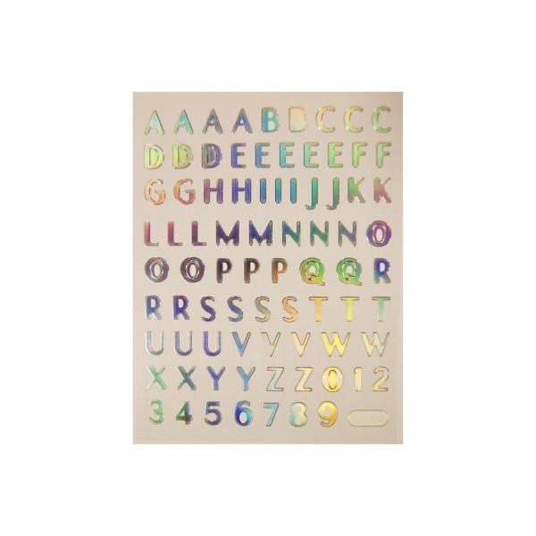 80 Autocollants - Alphabet - Brillant - 1,8 cm - Photo n°2