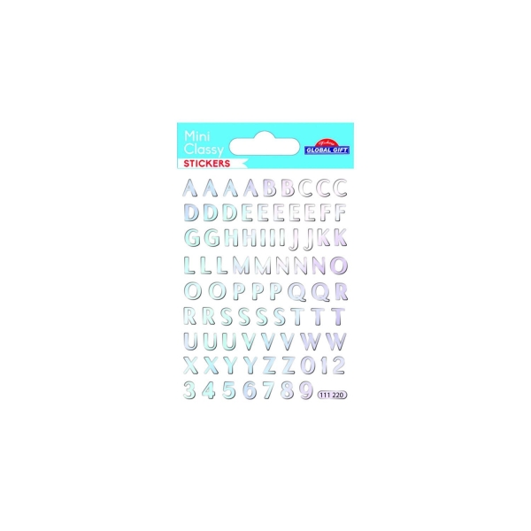 80 Autocollants - Alphabet - Brillant - 1,8 cm - Photo n°1