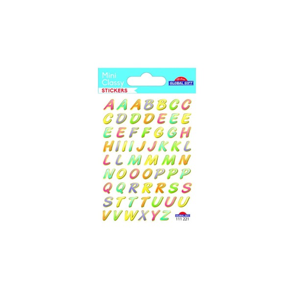 63 Autocollants - Alphabet Multicolore - Brillant - 1,8 cm - Photo n°3