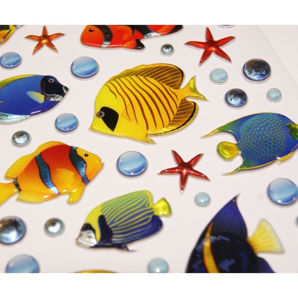 Scène à décorer pour enfants - Sous l'océan ! - Stickers Puffies - Photo n°2