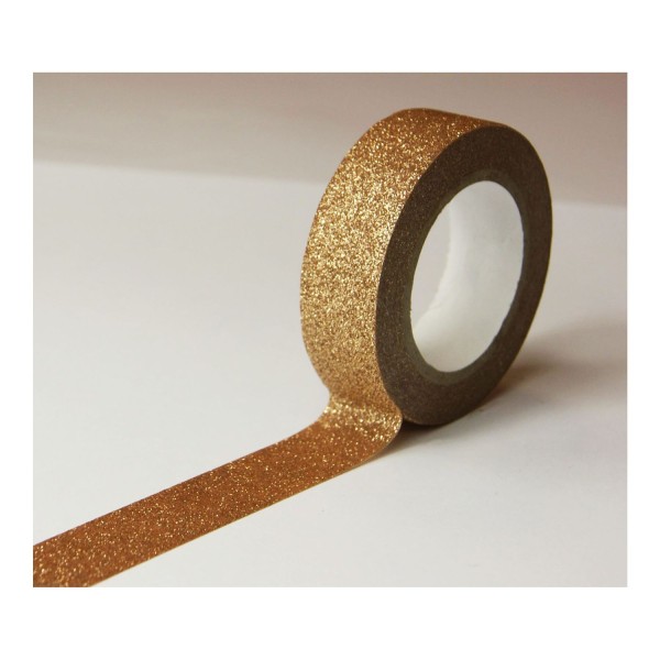 Masking tape - Cuivre - Paillettes - Repositionnable - 15 mm x 10 m - Photo n°2