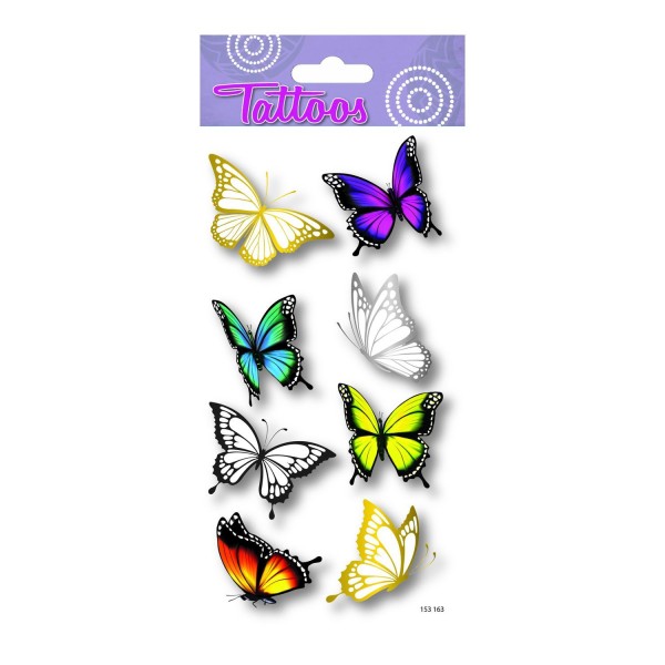 Tatouages temporaires - Papillons - Dorures - Photo n°1