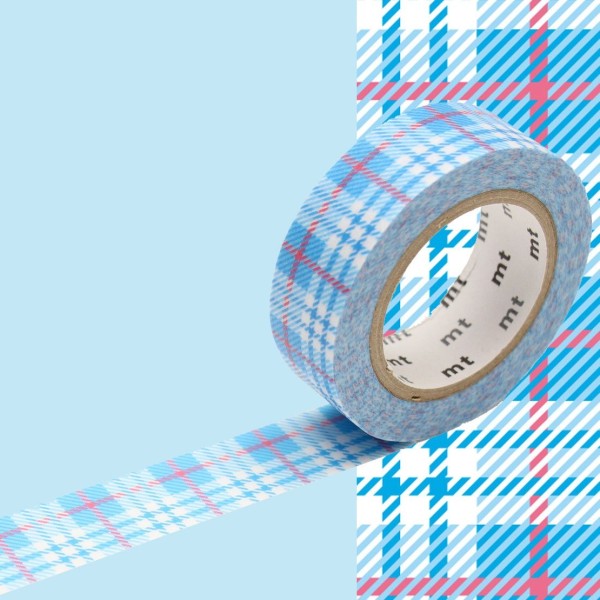 Masking tape écossais - Bleu - 1,5 cm x 7 m - Photo n°1